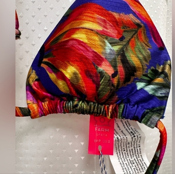 FARM Rio Bananamix String Bikini top Size Small NWT - Picture 5 of 12
